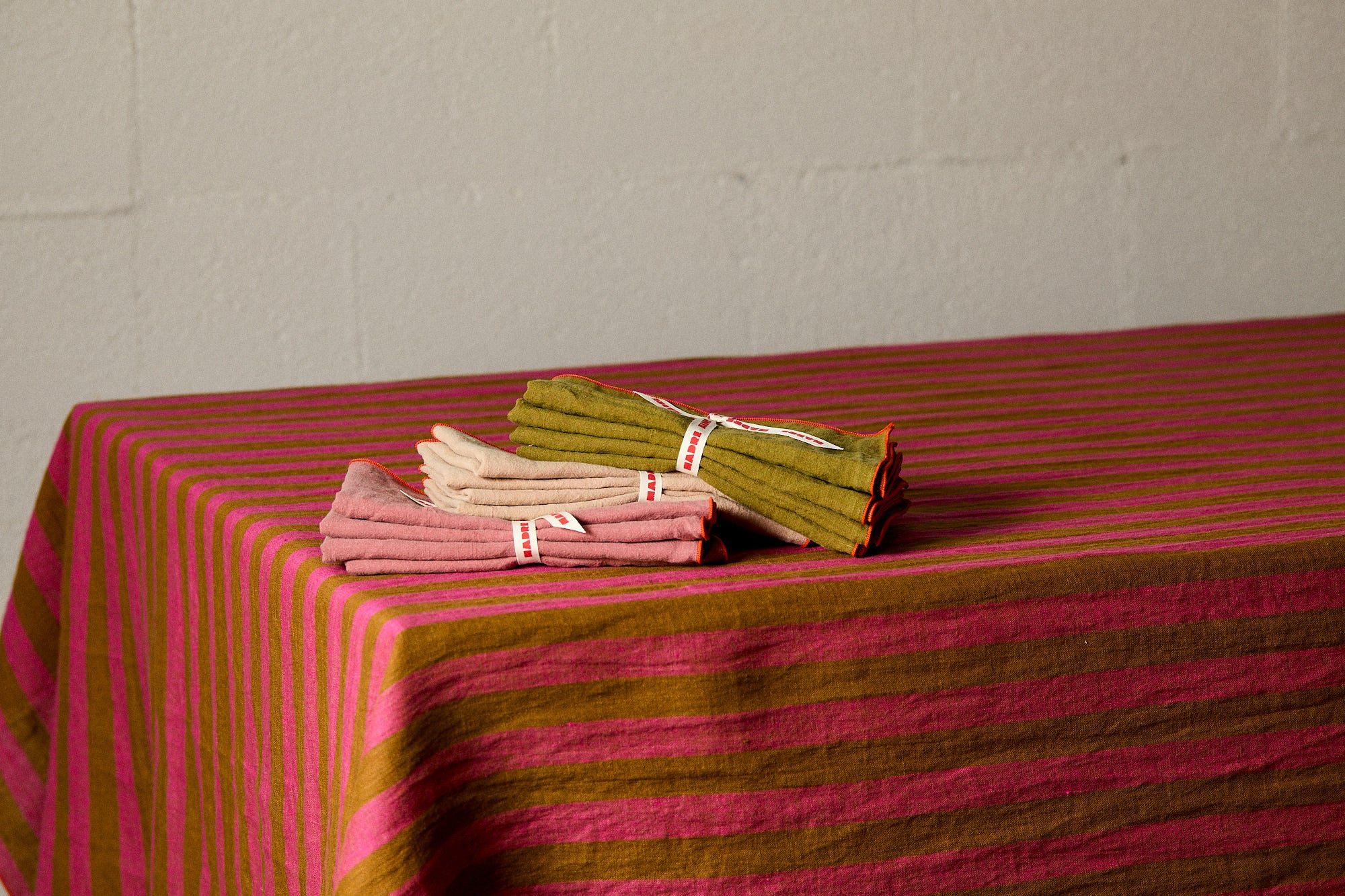 Madre Raspberry Mousse Linen Tablecloth (Square) [PREORDER]